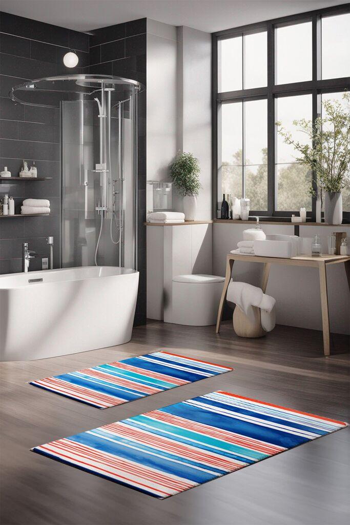 Комплет теписи за бања L'essentiel Maison CT-5293, 2 парчиња, шарени