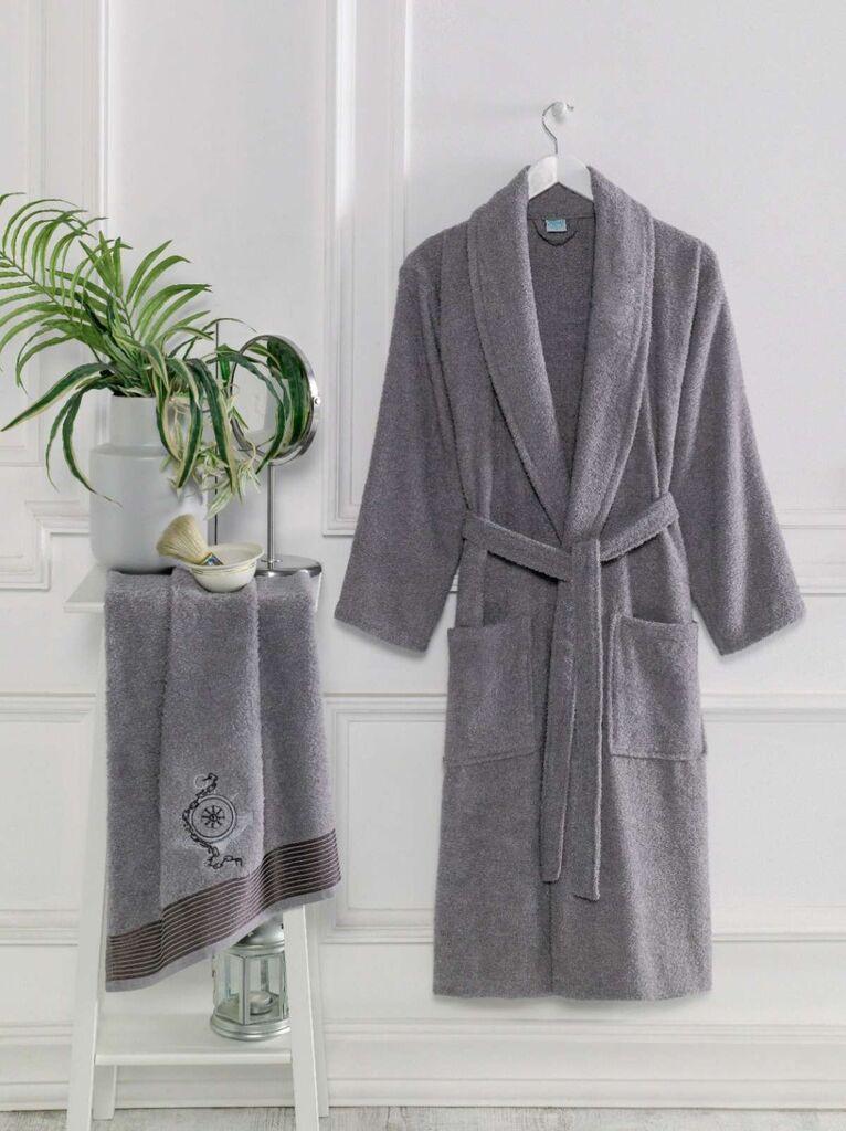 L'essentiel Maison Set Bademantil со пешкир Cora, Anracit
