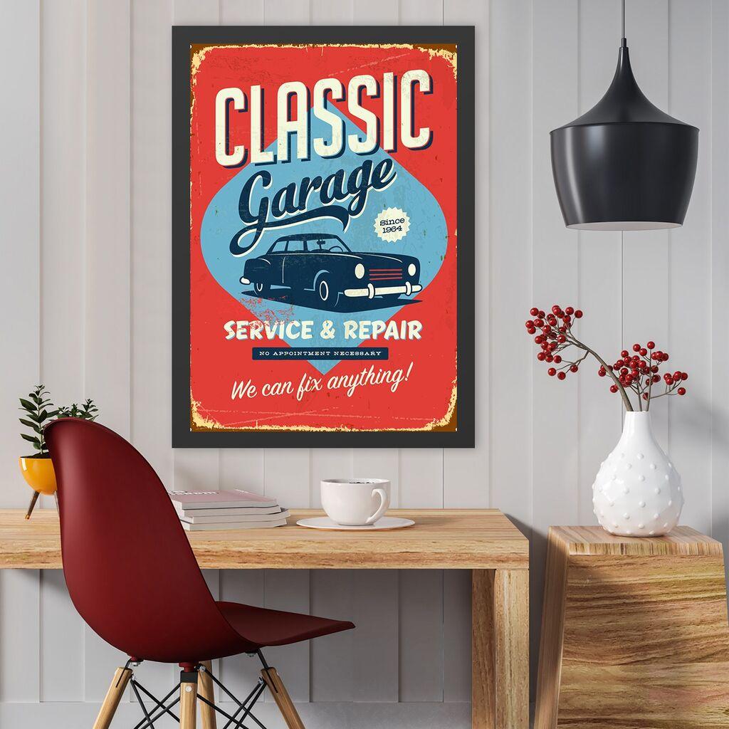 Слика во рамка Wallity Classic Garage, 35x45 см