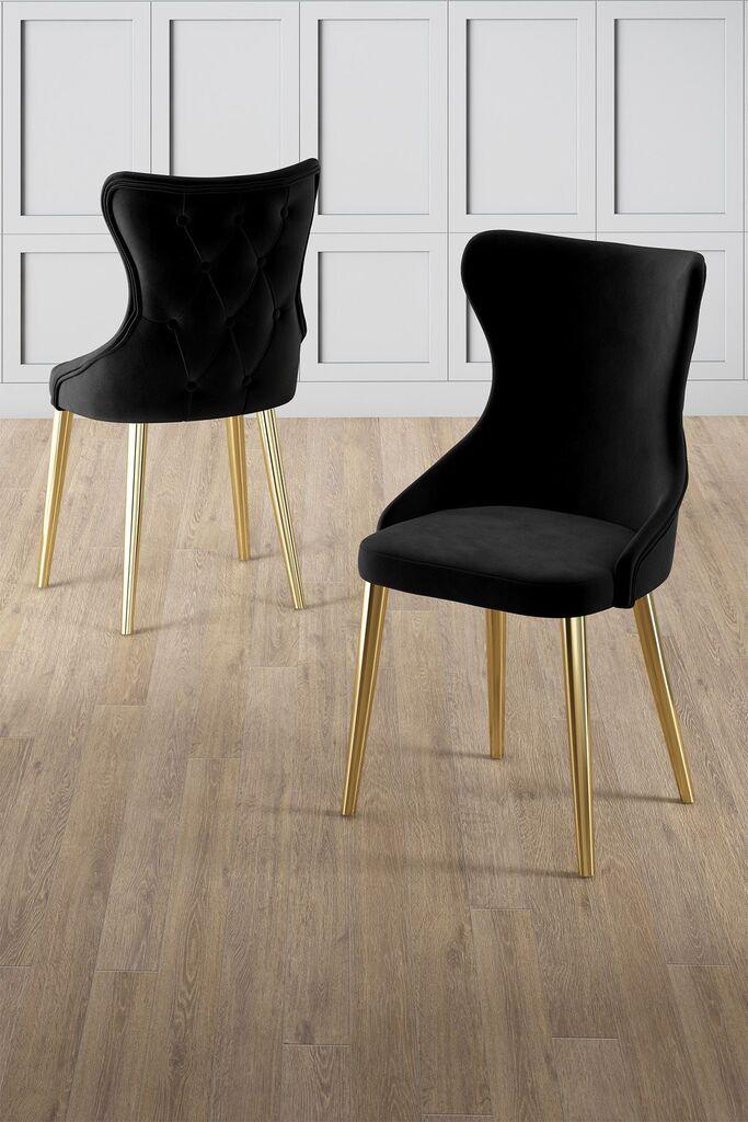 Комплет столчиња Hanah Home Alpa, 85x59x146 см, 6 парчиња, црна
