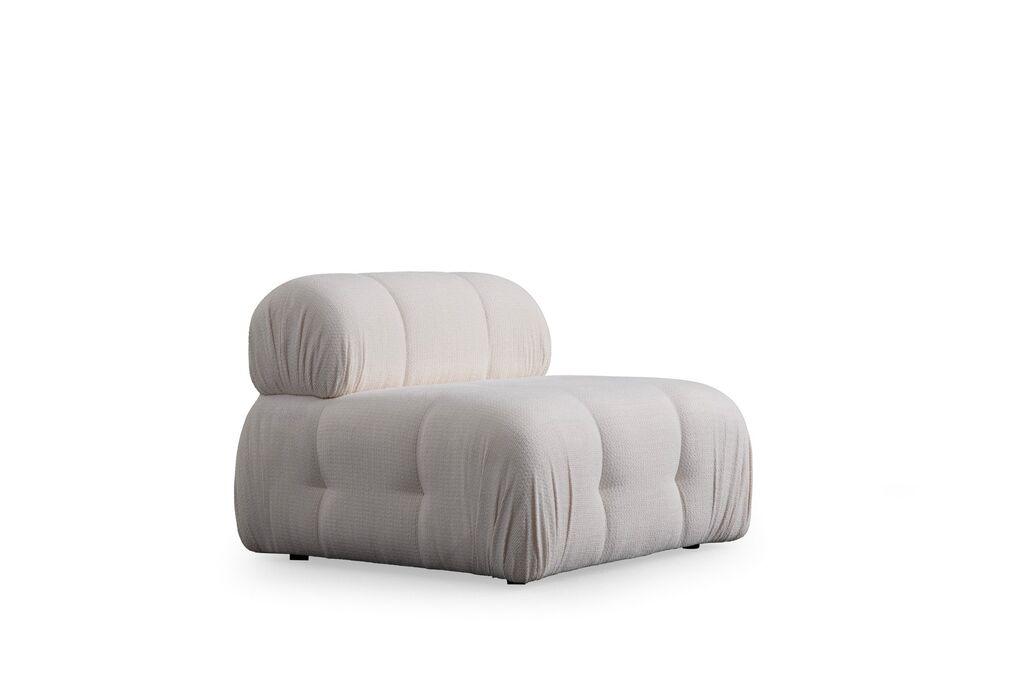 Фотелја Atelier del Sofa Petite O1, 108 x 108 x 83 см, 95 x 95 x 75 см, бела