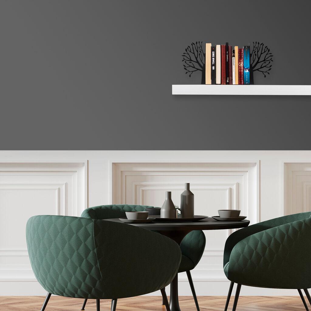Држач за книги Wallxpert 7, преграда за книги, црна