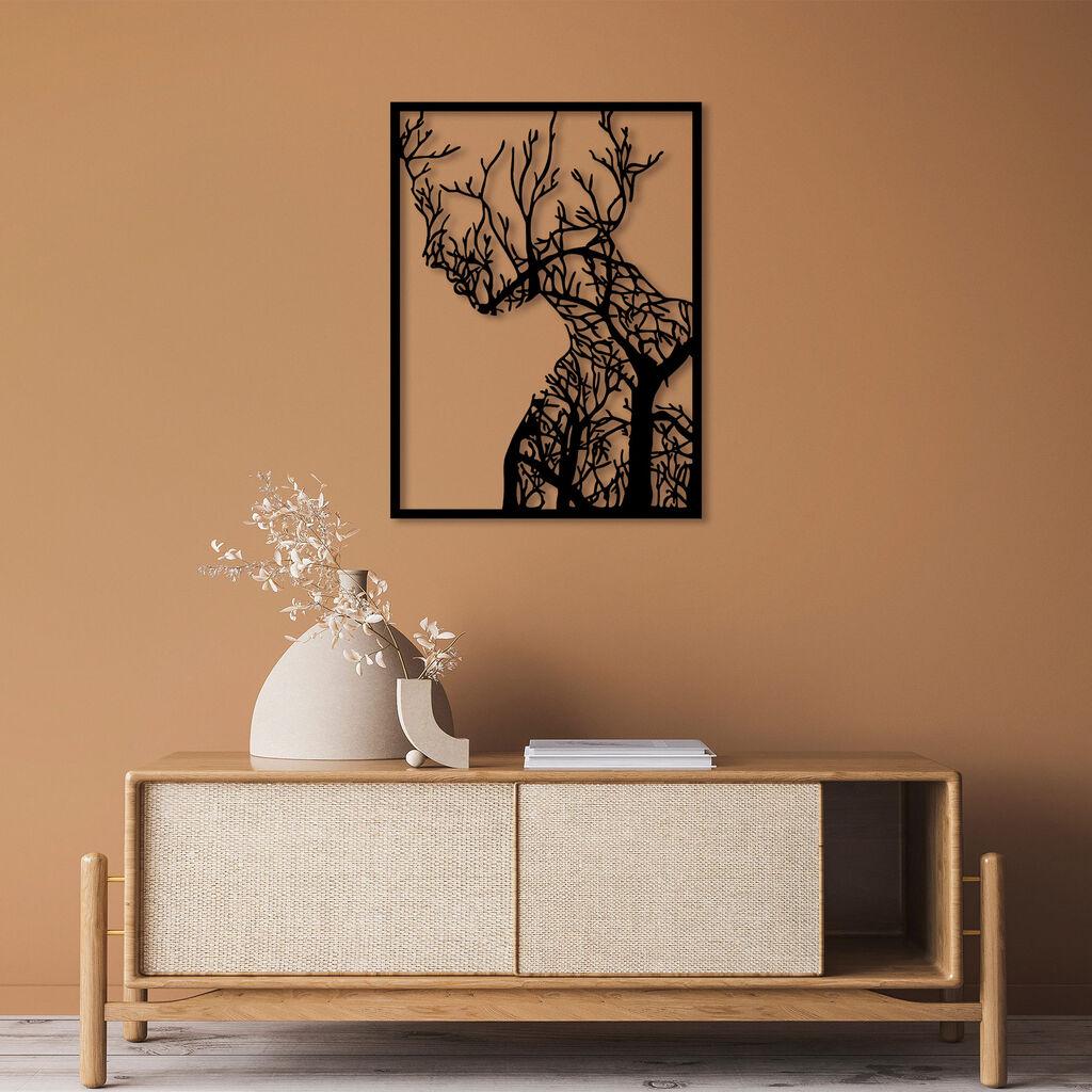 Wallity декорација за dzид елка за жена-320, 52x70 см, црна