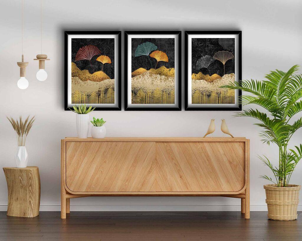 Wallity Декоративна слика, 3 парчиња, 38x53 cm