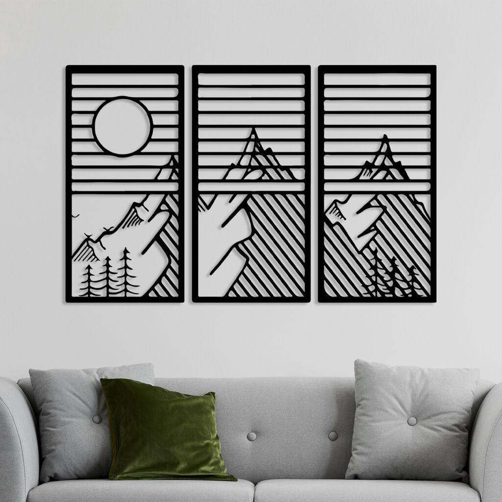 Wallity декорација за dzид Scenic Trio B, црна