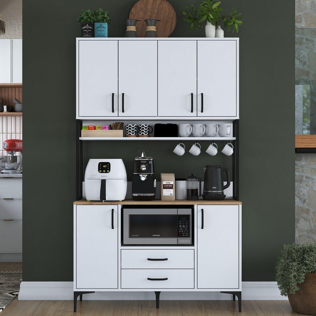 Комода Hanah Home за повеќекратна употреба JE169-3260, 120 x 198,6 x 38 см, бела