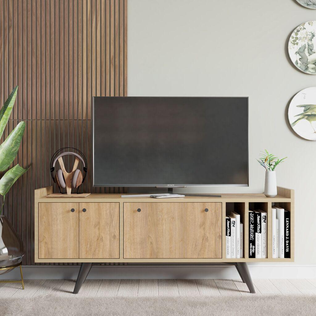 Комода за ТВ Hanah Home Brooke, 150x56x40 см, даб
