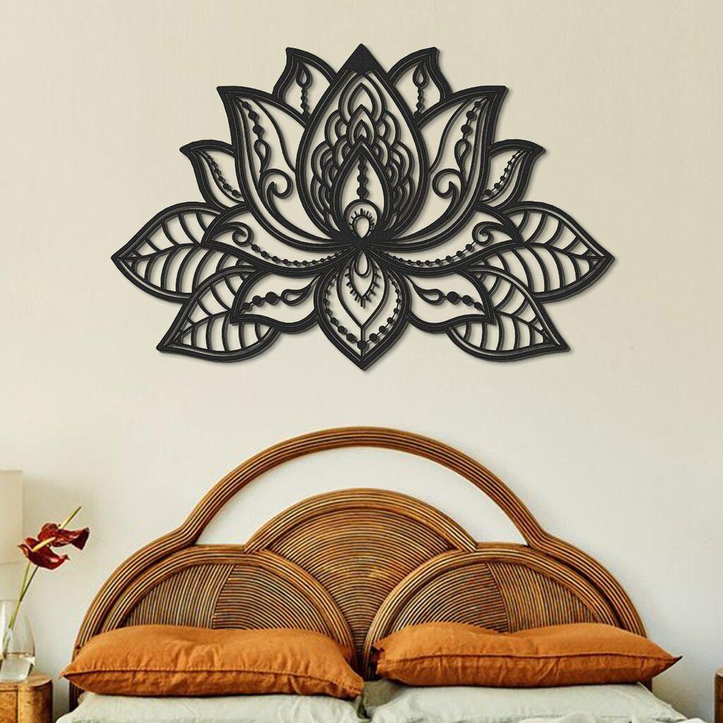 Wallity декорација за dzид Lotus-APT524LS, 59x91 см, 1,2 мм, црна