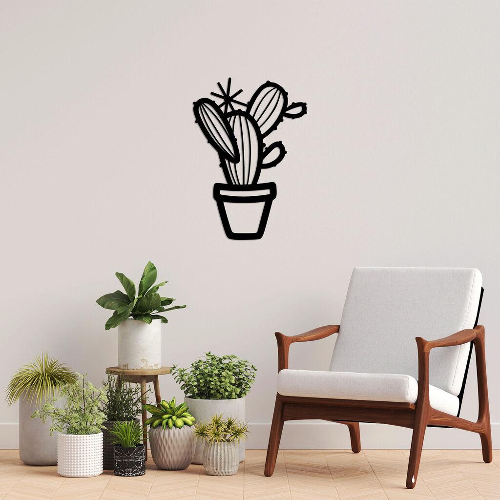 Wallity декорација за dzид Cactus-464, 49x70 см, 1,5 мм, црна