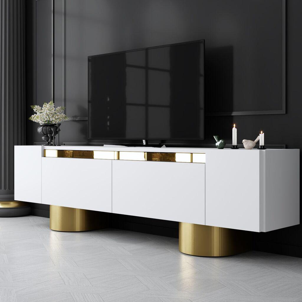 Hanah Home Тв Комода 180X50X30 Cm Бела