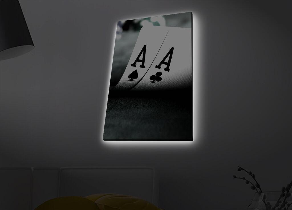 Слика „Волити" на платно со LED осветлување 45x70 см