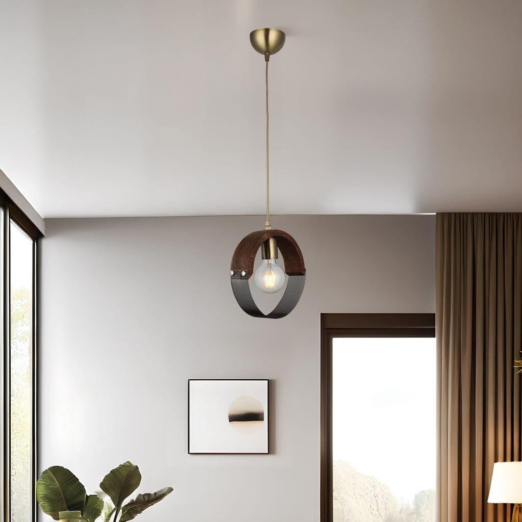 Opviq Luster Manya-52-01, 10x10x5cm, 32-89cm, IP20 Златно-кафеава боја