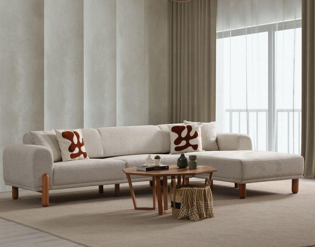 Atelier del Sofa Аголна Гарнитура Lyke 290x180cm, Крем