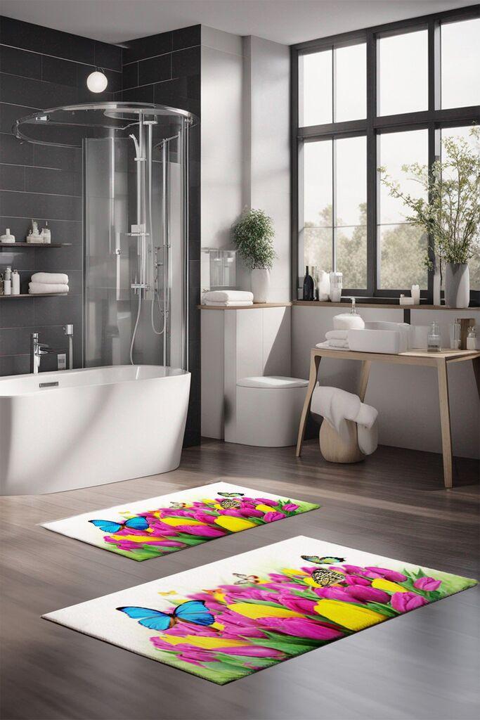Комплет подлоги за бања L'essentiel Maison CT-5110, 2 парчиња, шарени