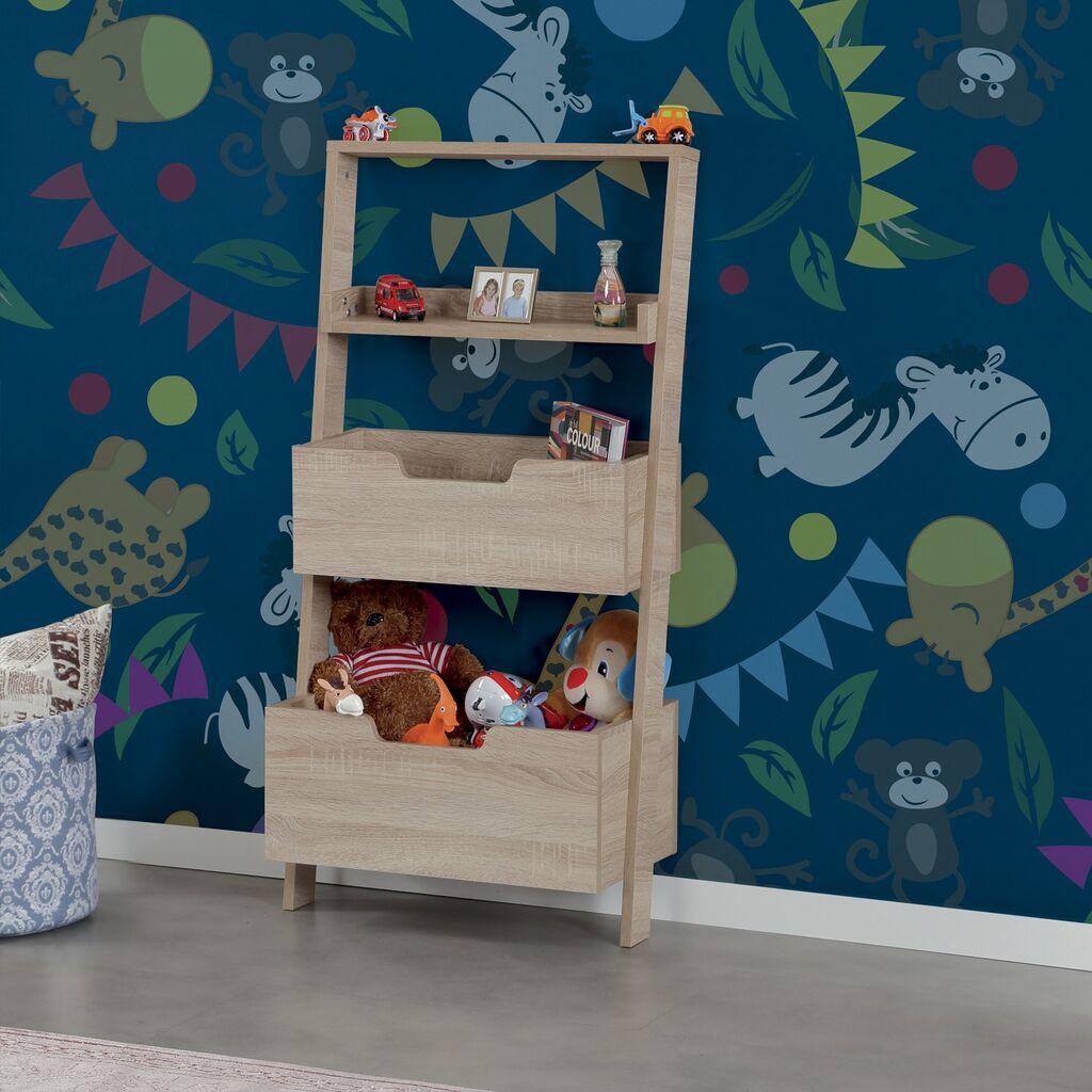 Ниска полица за книги Hanah Home, 59x120x35 см, даб