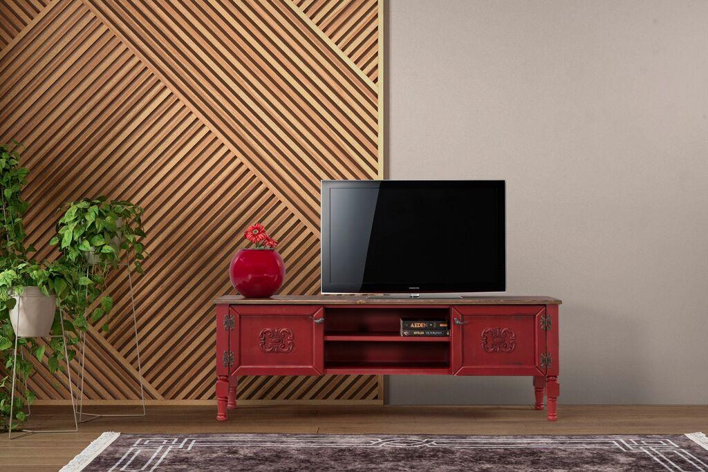 ТВ кабинет Hanah Home Ada, 150x40x50 см, црвена
