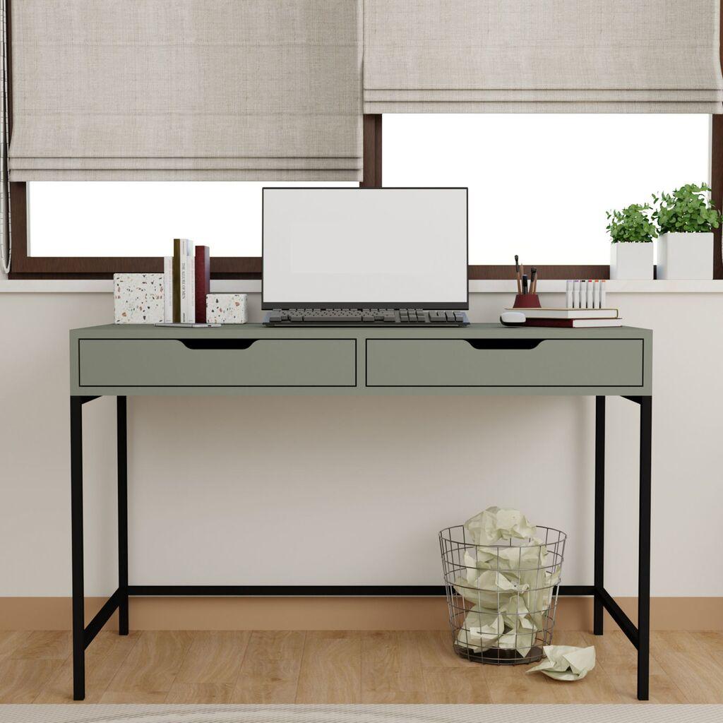 Биро Hanah Home 1600-79, 120x77.4x55 см, маслинеста боја