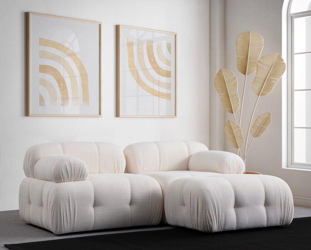 Аголна гарнитура Atelier del Sofa Petite, 190x160 см, бела