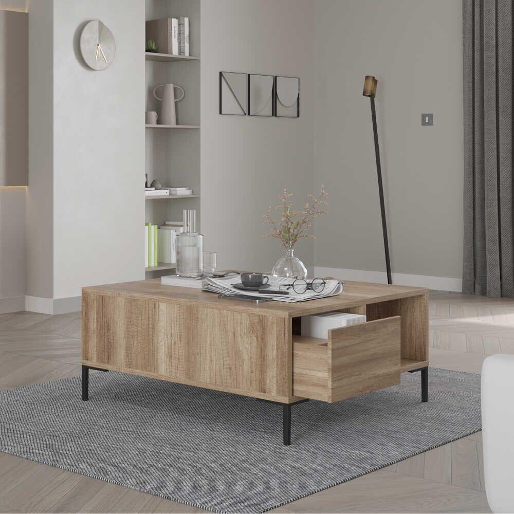 Маса Hanah Home Club Shp-660-Tt-1, 90x42x90 см, кафеава