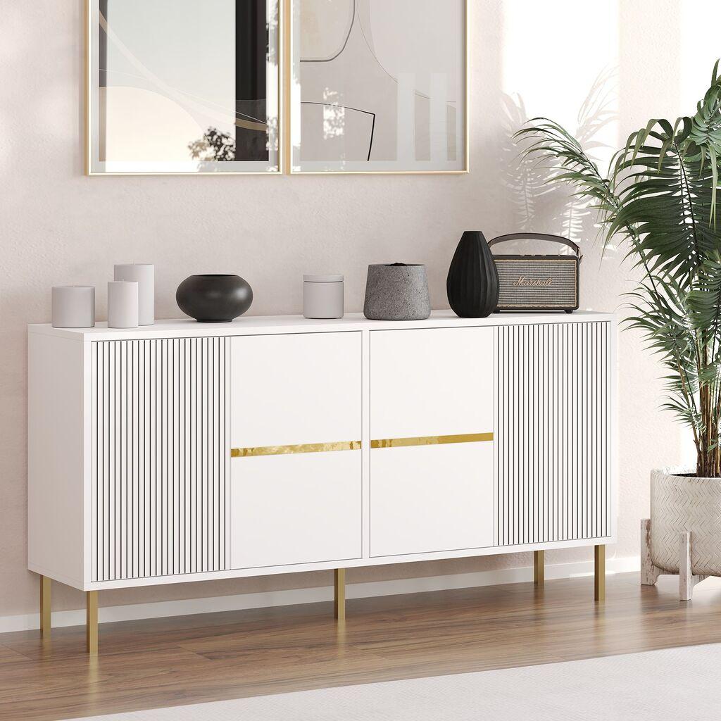 Конзолна маса Hanah Home Nedara, 150x75x36 см, бела