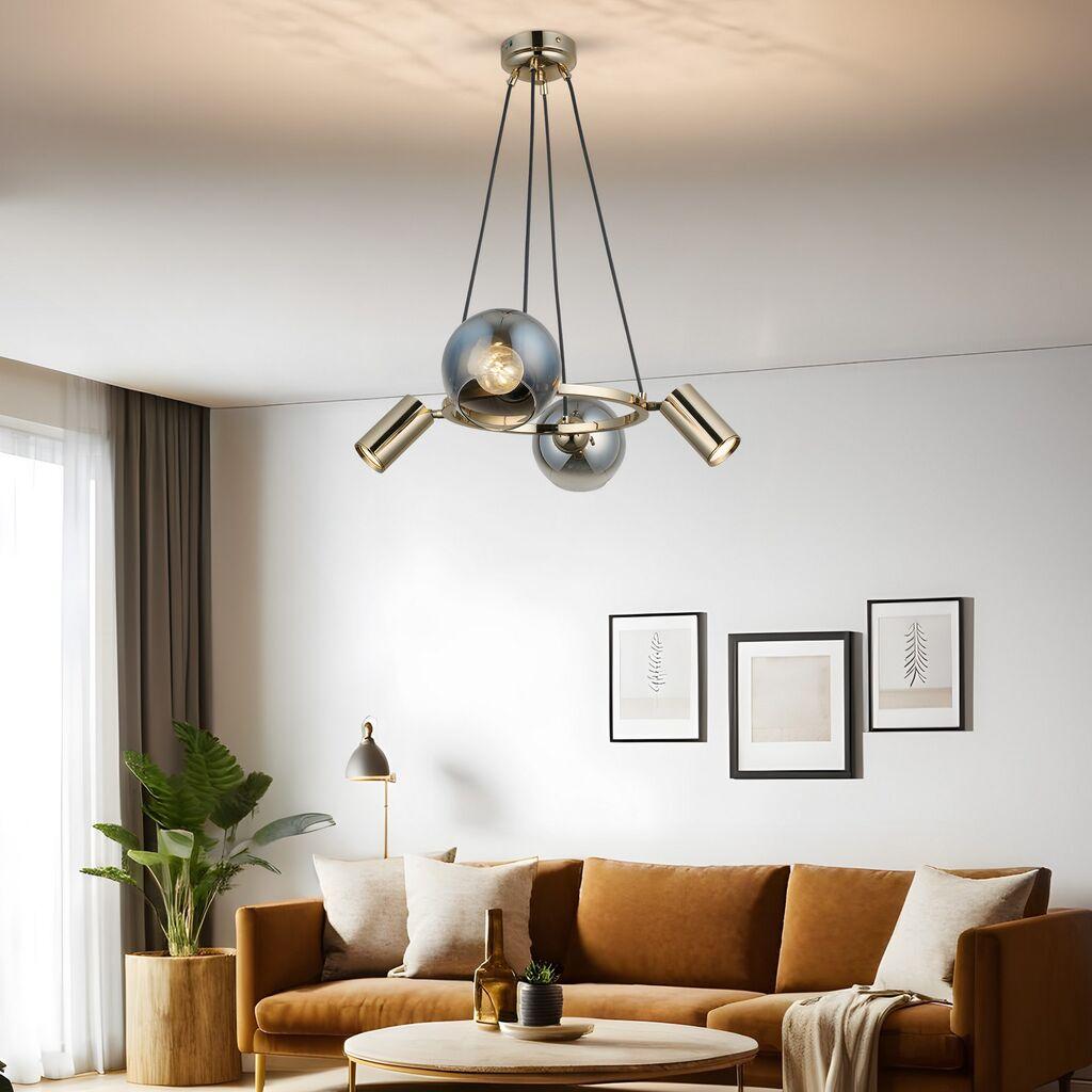 Opviq Luster Zerde-80-04, O14, 12 см, IP20 Златно-црна