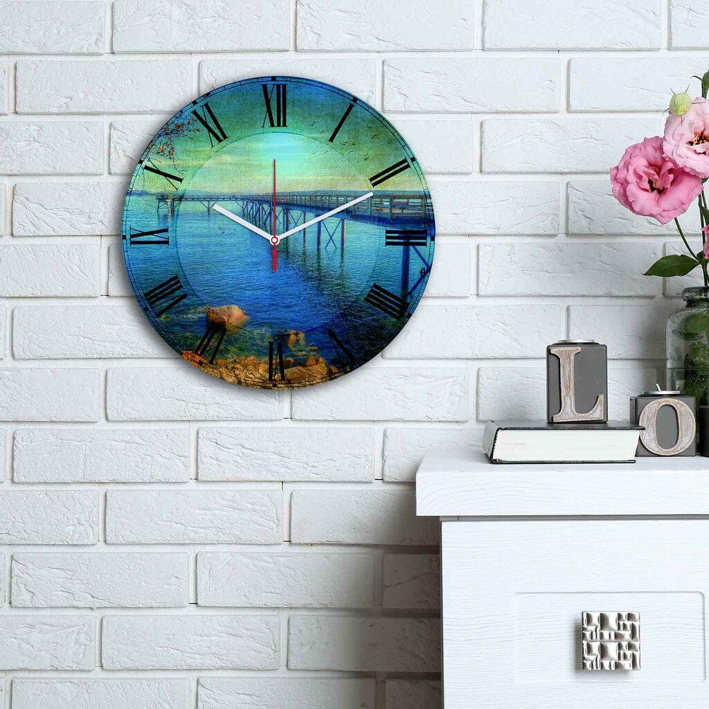Wallity MDF dzиден часовник во боја 30 см
