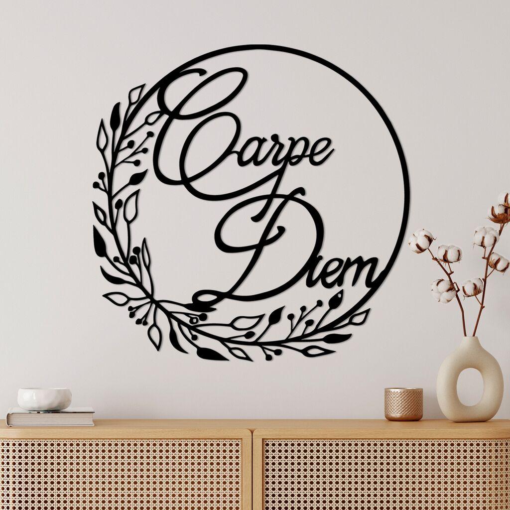 Wallity декорација за dzид Carpe Diem 1, 56x56 см, 1,5 мм, црна