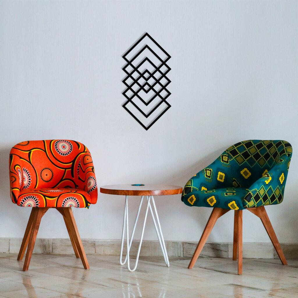 Wallity декорација за ѕид Геометрија, 60x30 см, црна