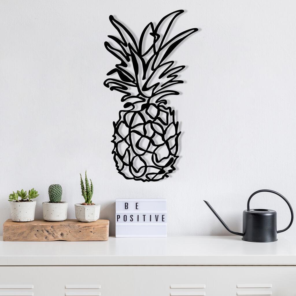 Wallity декорација за dzид Ананас-M120, 33x60 см, 1,2 мм, црна