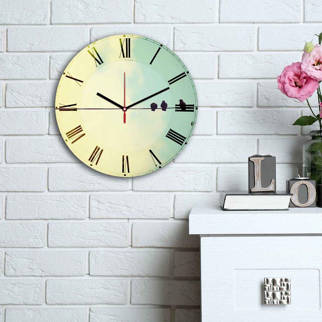 Wallity MDF dzиден часовник во боја 30 см