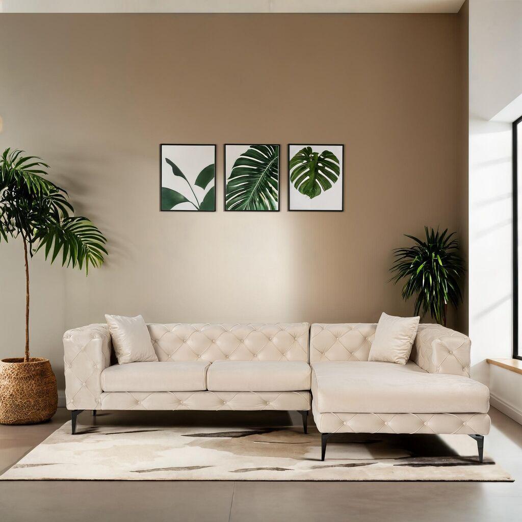 Atelier del Sofa Аголна гарнитура Como Eco, 270 cm, беж