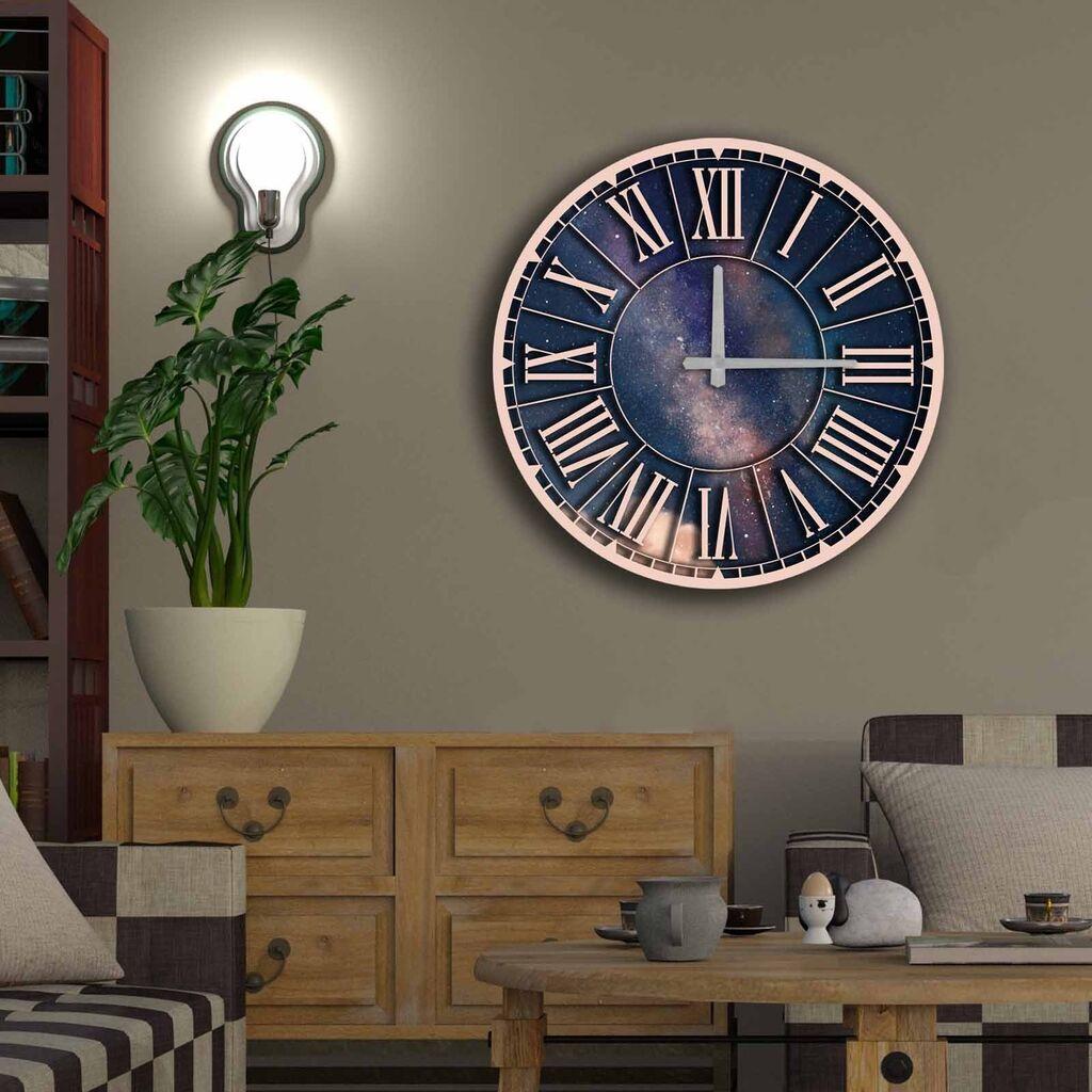 Wallity MDF dzиден часовник 50 см во боја