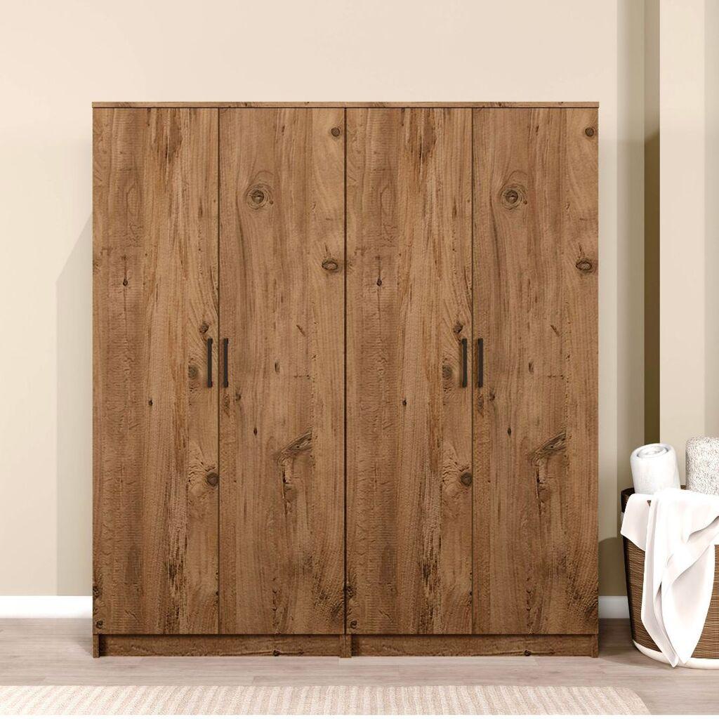 Гардеробер Hanah Home Kardelen 1600-115, 160x180x51.8 см, , кафеава