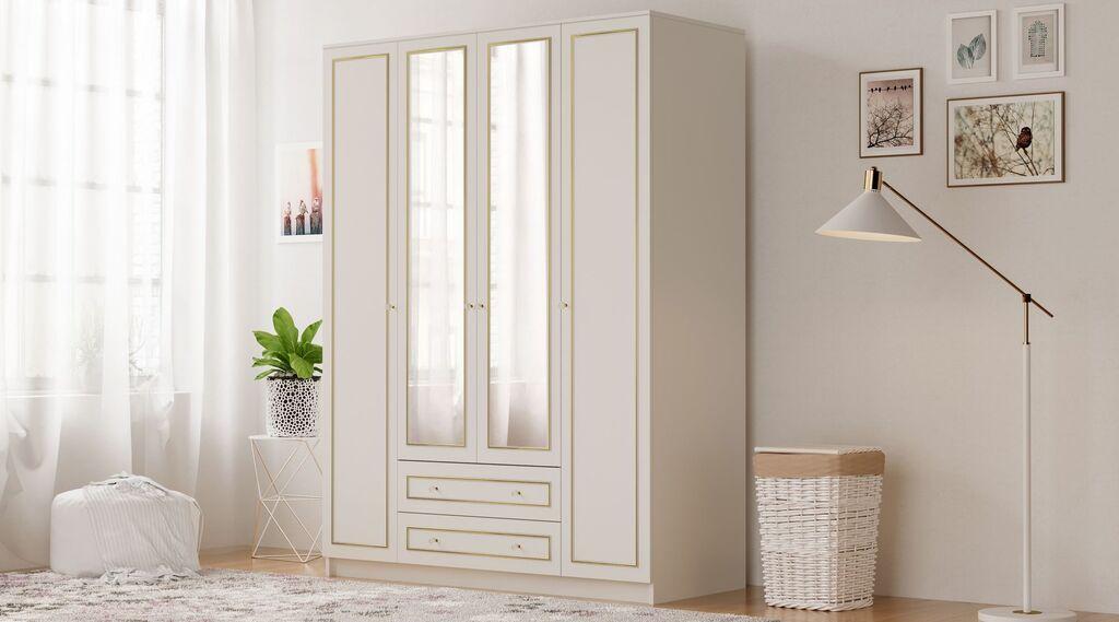 Гардеробер Hanah Home Rb-079-01, 140x180x52 см, беж