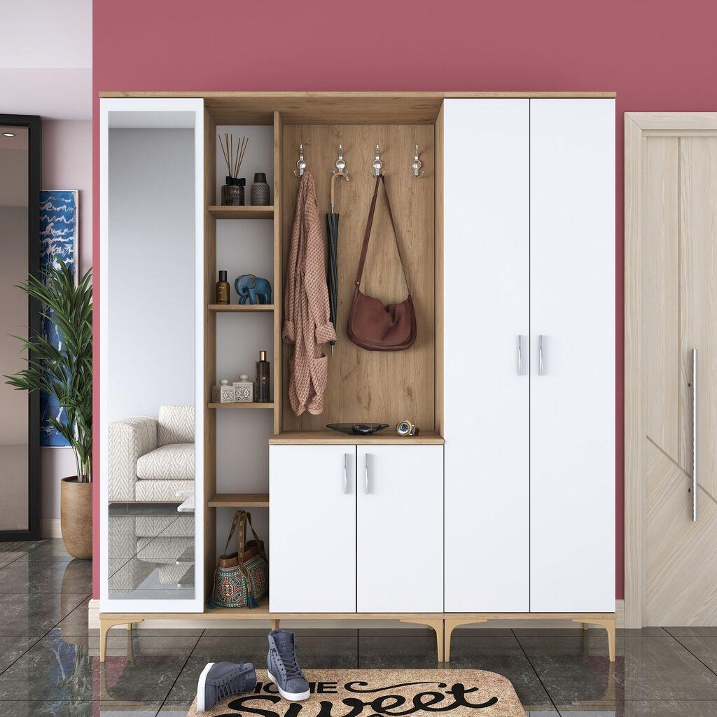 Комплет за ходник Hanah Home EA129-2797, 180x37,5x198,6 см, бела