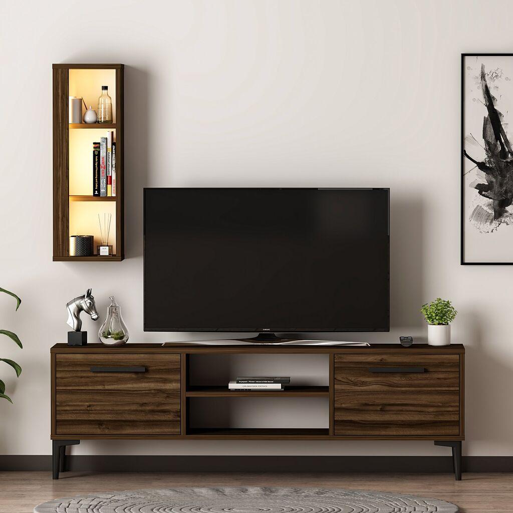 Комода за телевизор Hanah Home Beige, 150x48x29,6 см, орев