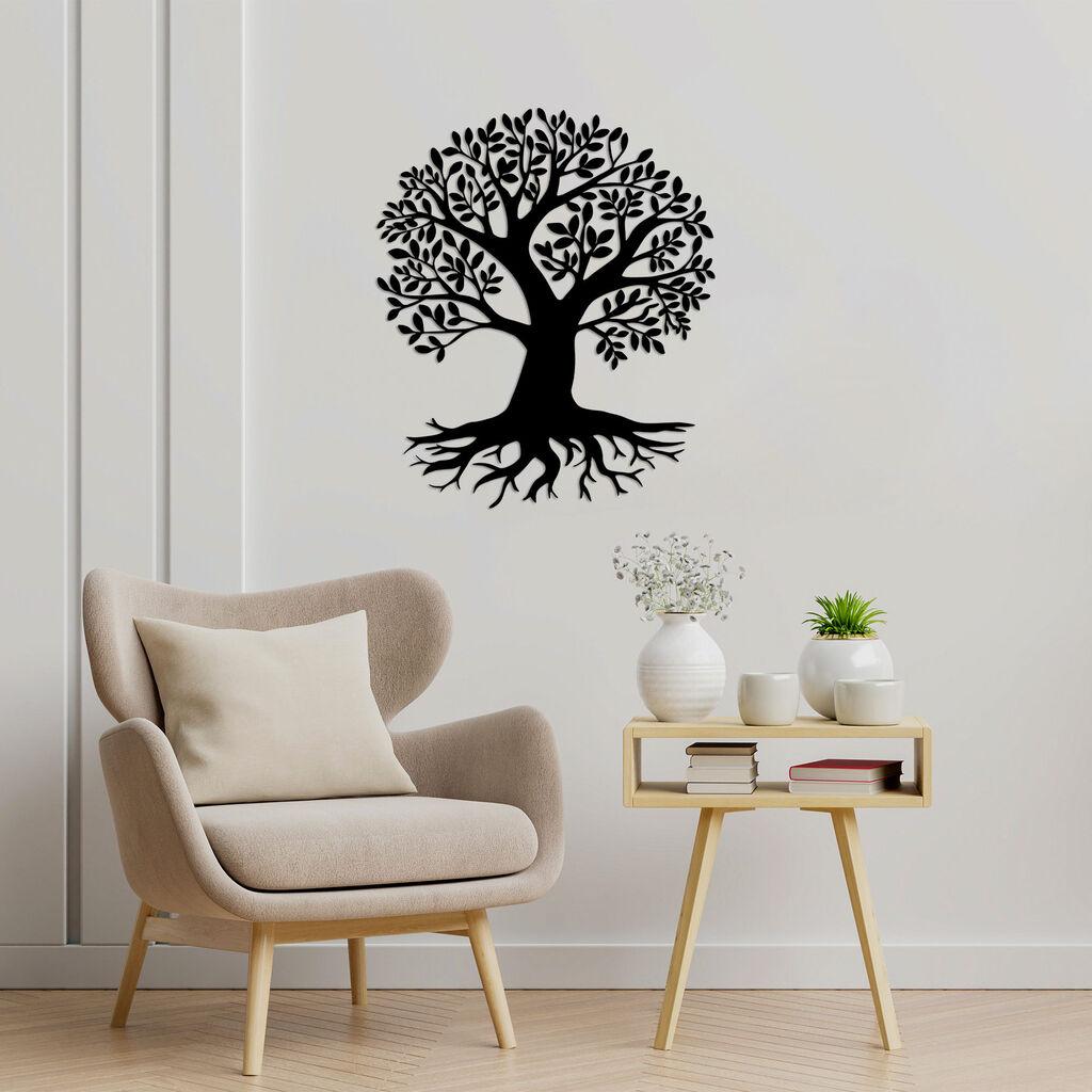 Wallity dzидна декорација Монументално дрво 2, 70 x 83 см, црна
