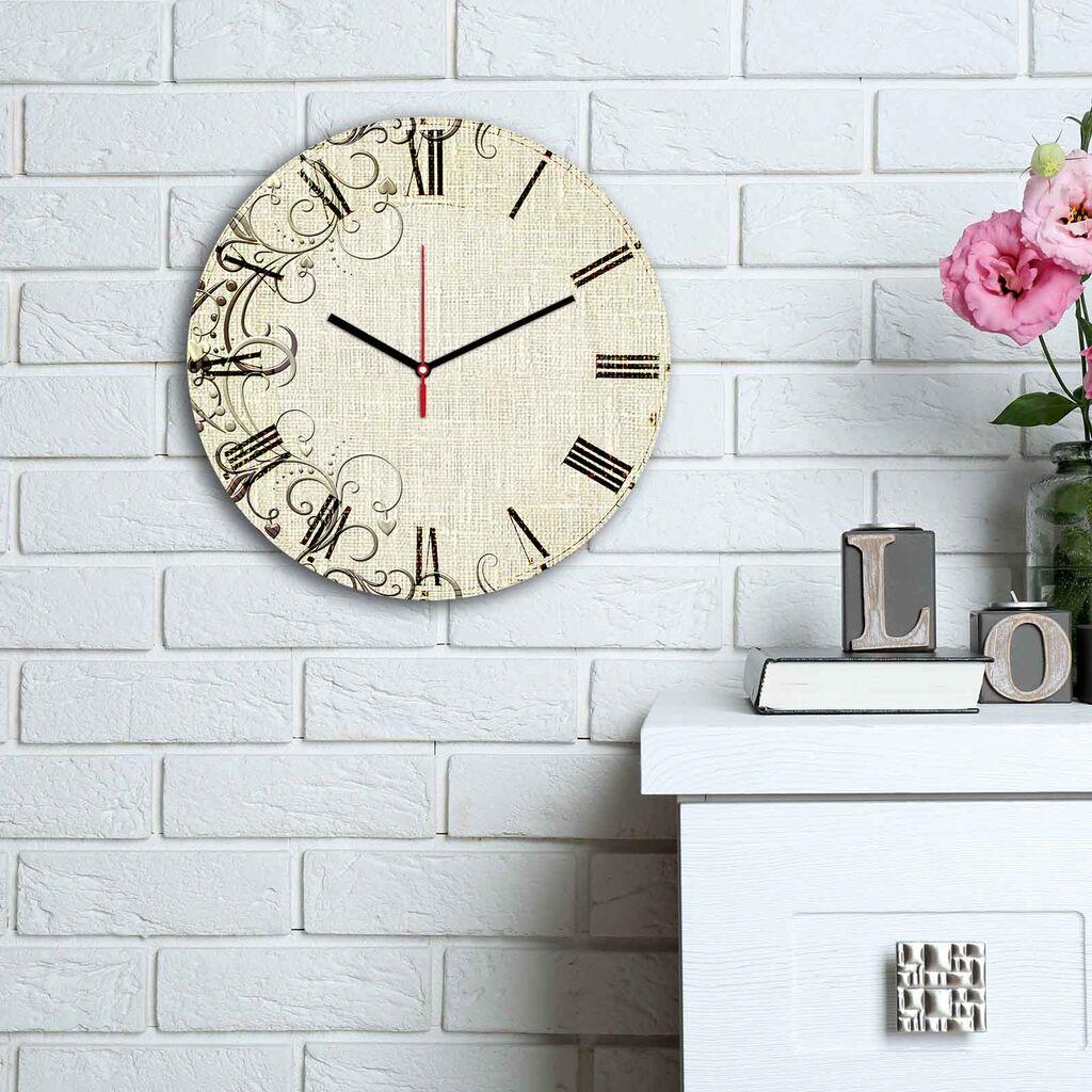 Wallity MDF dzиден часовник во боја 30 см