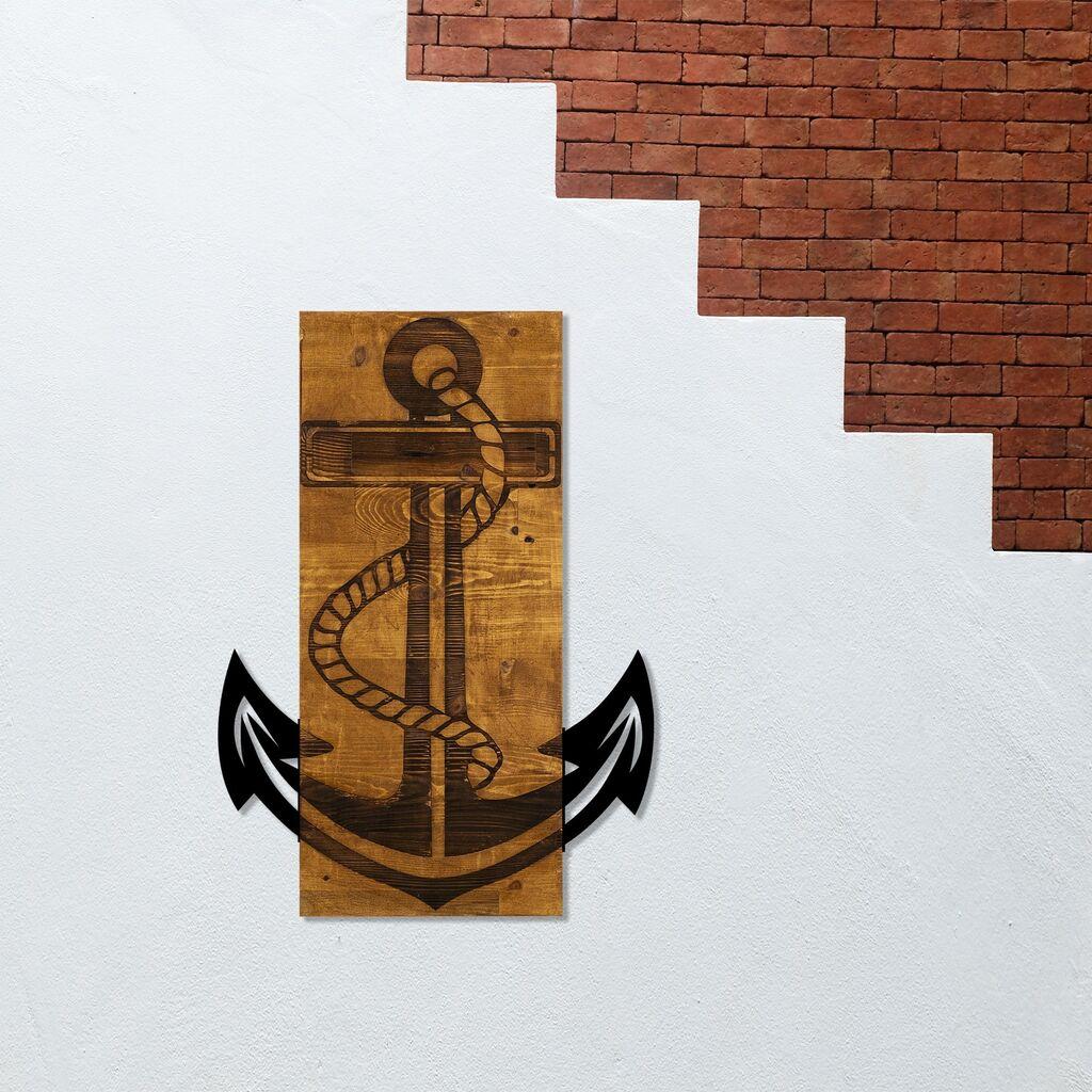 Wallity декорација за dzид, сидро, 41x58 см, кафеава боја