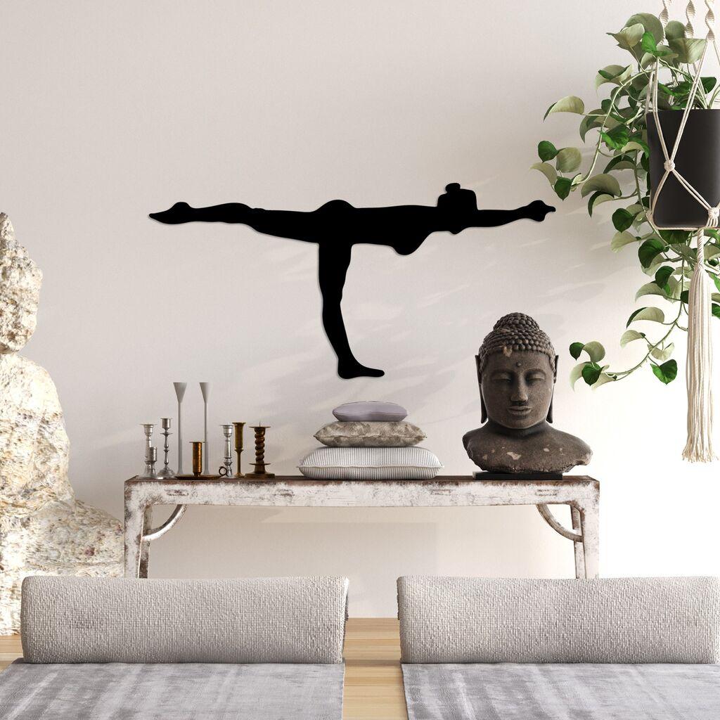 Wallity декорација за dzид Јога 24, 60x30 см, црна