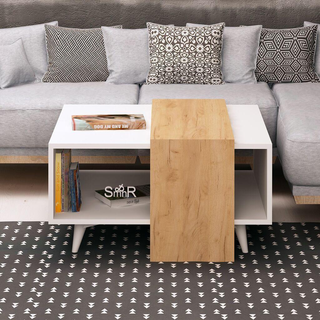 Маса Hanah Home Club со штипка, 80x40x80 см, бела