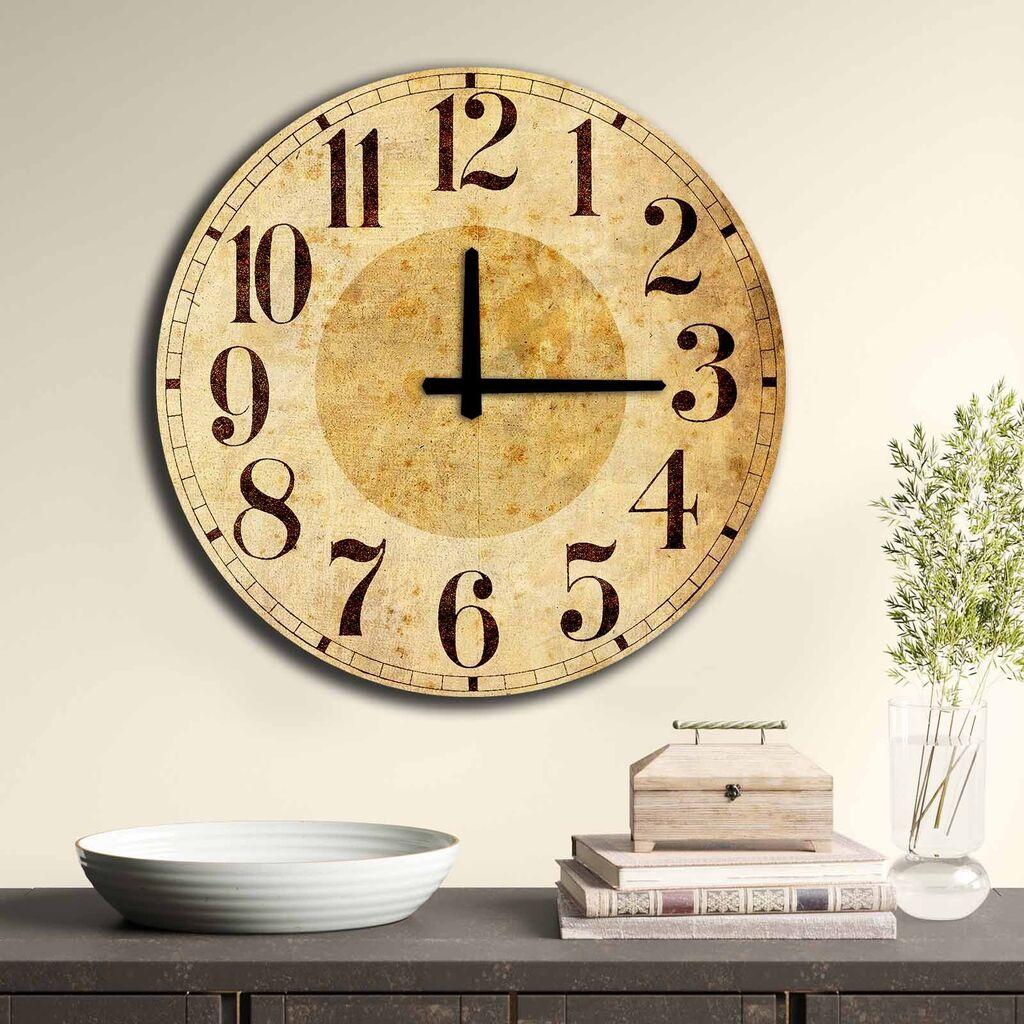 Wallity MDF dzиден часовник 50 см во боја