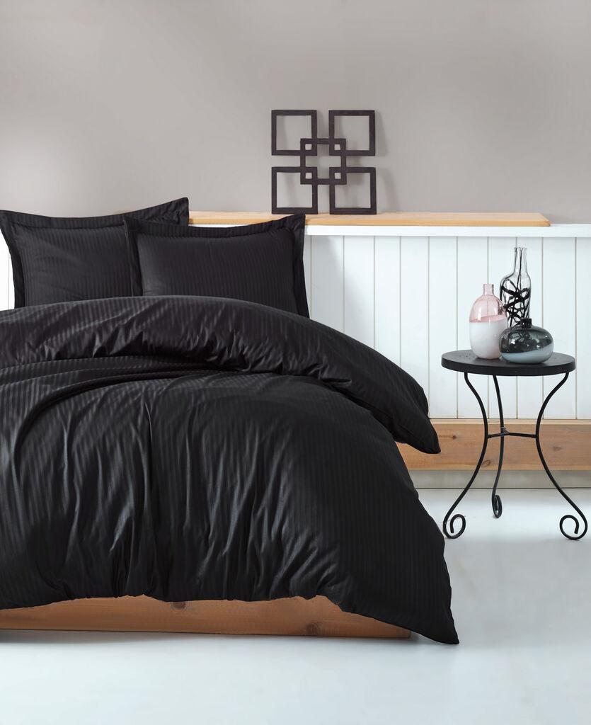 Комплет постелнина L'essentiel Maison Stripe, 200x220 cm, црна