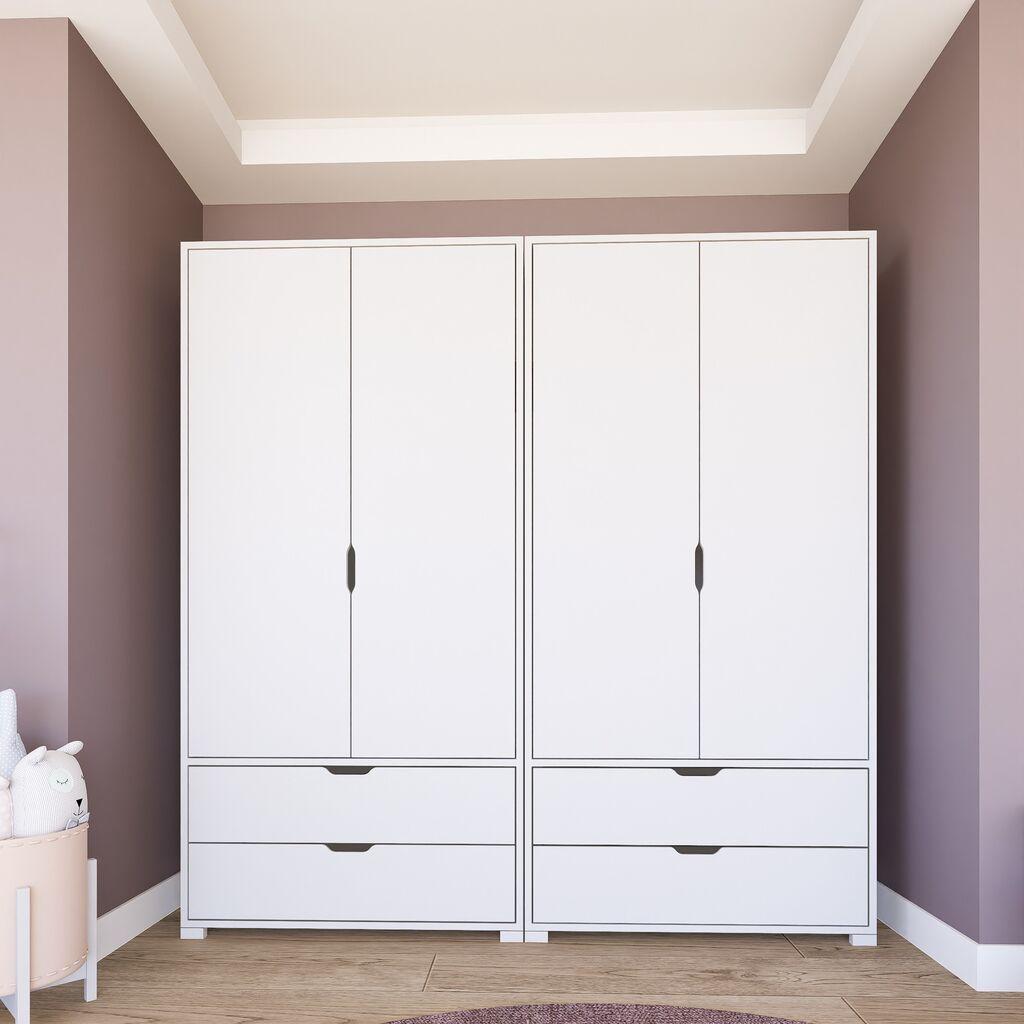Гардеробер Hanah Home Duru 1600-022, 180x183x45 см, бел