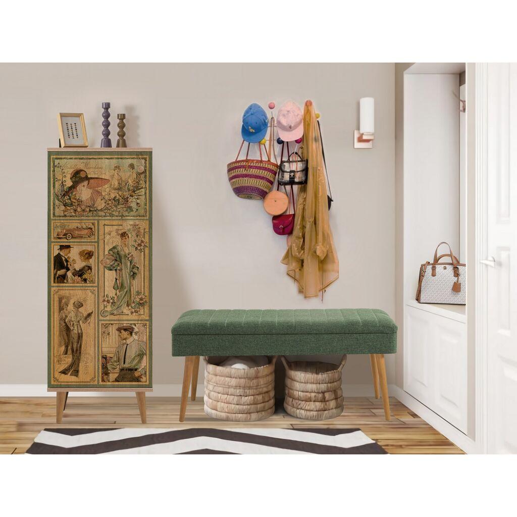 Hanah Home Set мебел за ходник Filinta 732 1070, зелена