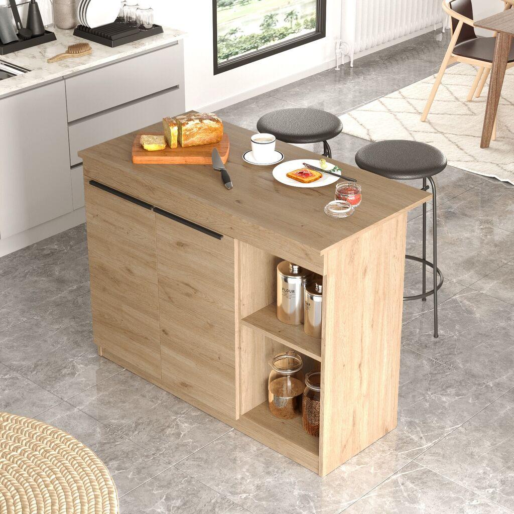 Кујнска маса Hanah Home OR2-S, 120x60x88,2 см, даб