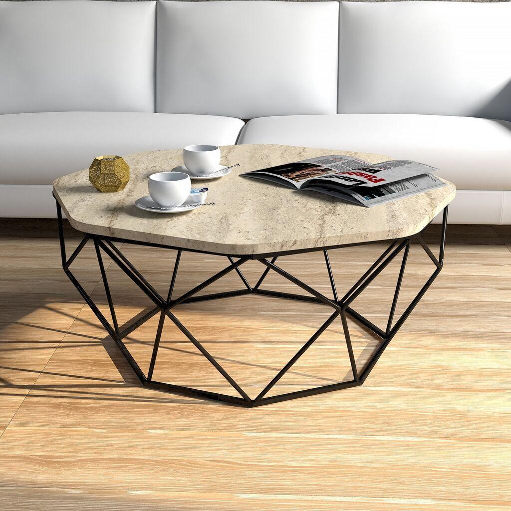 Маса Hanah Home Club Diamond, 90x38x90 см, крем