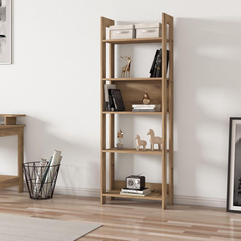 Полица за книги Hanah Home Country, 64x180x30 см, даб