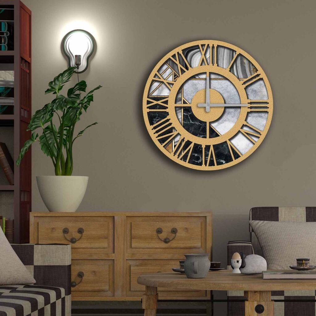 Wallity MDF dzиден часовник 50 см во боја