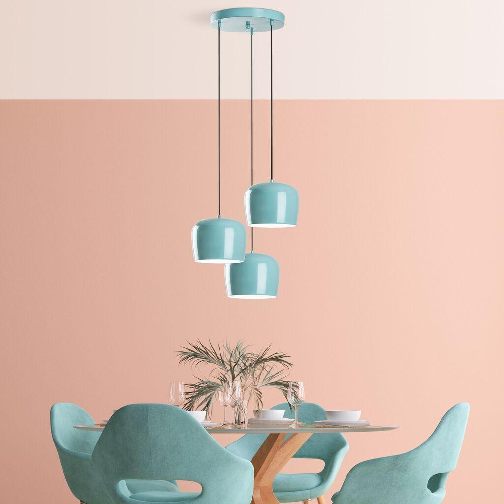 Opviq Luster Yozgat-N-1413, 45-114cm, 45 cm, 3xE27, тиркизна